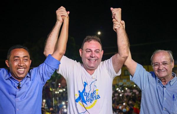 Pré-candidato a senador Joel Rodrigues, Jeová Alencar e o pré-candidato a governador Sílvio Mendes.(Imagem:Divulgação/ ascom Sílvio Mendes)