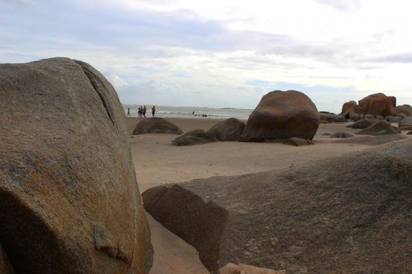 Praia Pedra do Sal é a única praia de Parnaíba e apresenta natureza exuberante.(Imagem:Patrícia Andrade/G1)