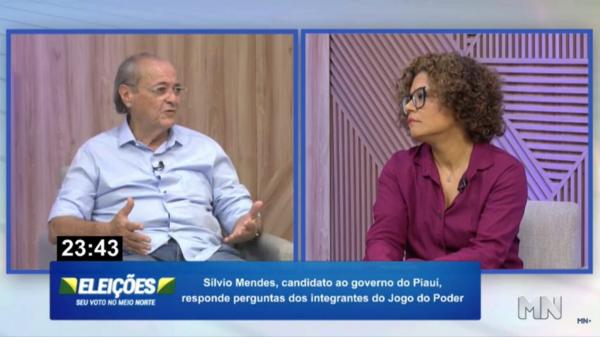 Sílvio Mendes é criticado por fala considerada racista para jornalista em sabatina.(Imagem:Reprodução)