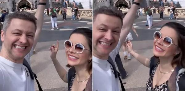 Sandy e Lucas Lima na recente viagem que fizeram à EuroDisney, em Paris.(Imagem:Reprodução/Instagram)