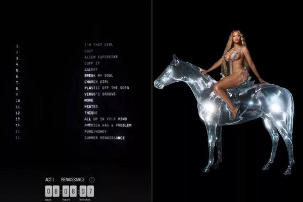Beyoncé divulga nomes das 16 faixas do álbum Renaissance(Imagem:Reprodução)