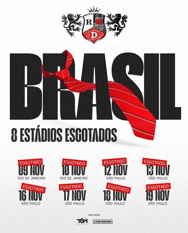 Ingressos para as apresentações extras do RBD estão esgotados.(Imagem:Reprodução/Instagram)