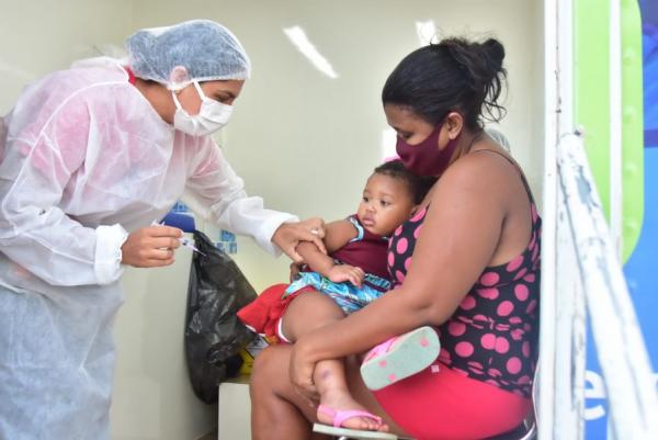 Cinco regiões receberam ações de imunização contra a gripe em Floriano em dois dias(Imagem:SECOM)