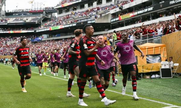 Flamengo vira sobre o Chelsea pela Copa do Mundo de Clubes da Fifa.(Imagem:Gilvan de Souza/Flamengo)