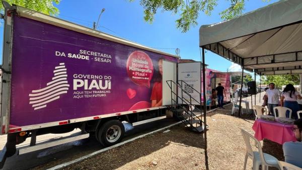 Em 2025, a Sesapi j&aacute; realizou 74.858 exames de mamografias gratuitos, dos quais 44.378 foram realizados atrav&eacute;s das unidades m&oacute;veis(Imagem:Ascom Sesapi)