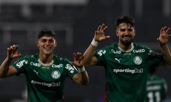 Verd&atilde;o triunfou por 2 a 0 com gols de Flaco L&oacute;pez e Ram&oacute;n Sosa.(Imagem:CESAR GRECO/PALMEIRAS/DIREITOS RESERVADOS)