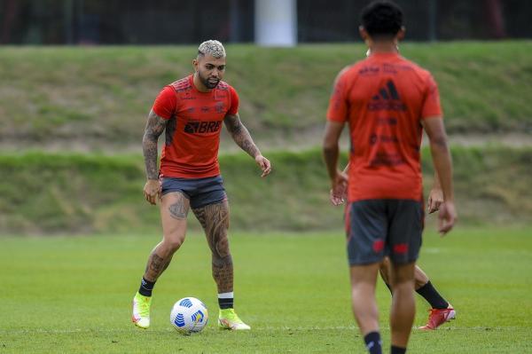 Gabigol do Flamengo está liberado para enfrentar o Grêmio(Imagem:Marcelo Cortes)