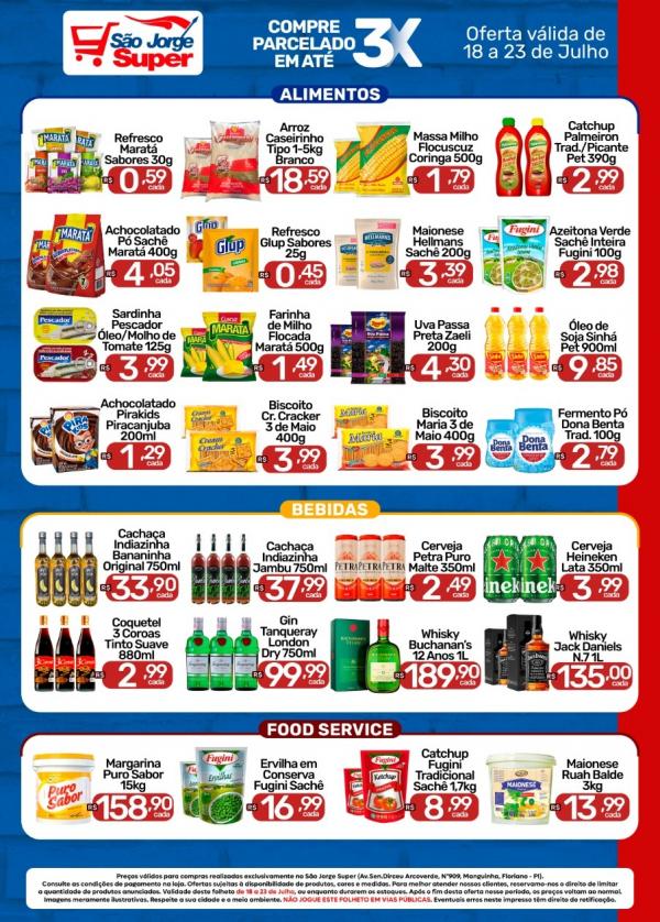 Confira as ofertas da Semana da Economia do S&atilde;o Jorge Super.(Imagem:Divulga&ccedil;&atilde;o)