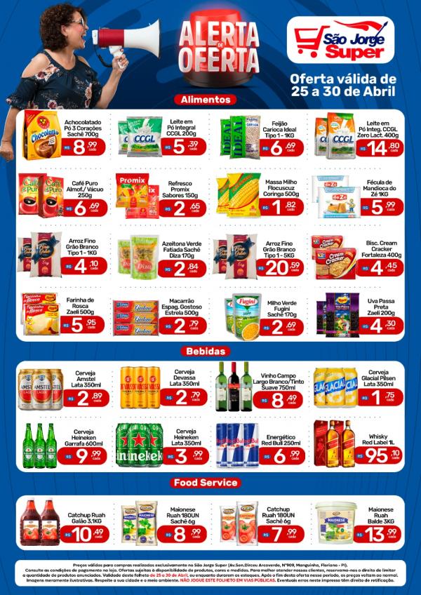 Confira as ofertas da semana no S&atilde;o Jorge Super! (Imagem:Divulga&ccedil;&atilde;o)