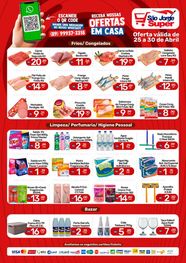 Confira as ofertas da semana no S&atilde;o Jorge Super! (Imagem:Divulga&ccedil;&atilde;o)