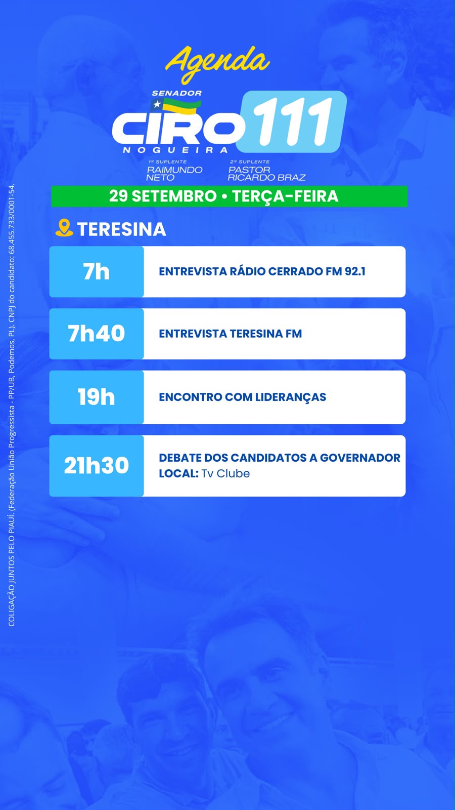 AGENDA - CIRO NOGUEIRA - 29/09