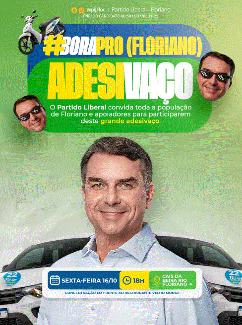Floriano recebe adesivaço em apoio à pré-candidatura de Flávio Bolsonaro à Presidência