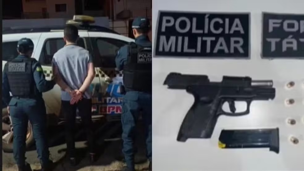 Homem é flagrado exibindo arma em festival e é conduzido à delegacia no interior do PI