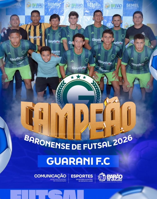 Guarani FC conquista o título do Campeonato Baronense de Futsal