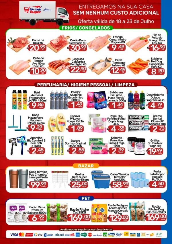 Confira as ofertas da Semana da Economia do S&atilde;o Jorge Super.(Imagem:Divulga&ccedil;&atilde;o)
